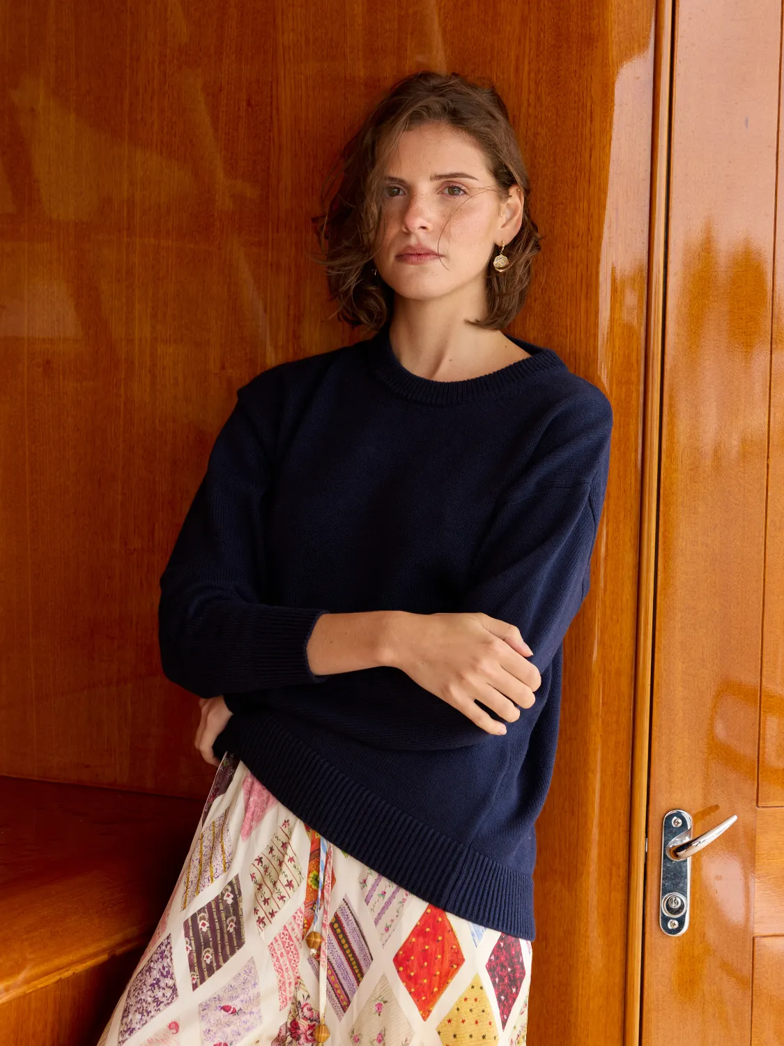 "always schlepping" Maxine Sweater sold by Lingua Franca NYC product image thumbnail 4