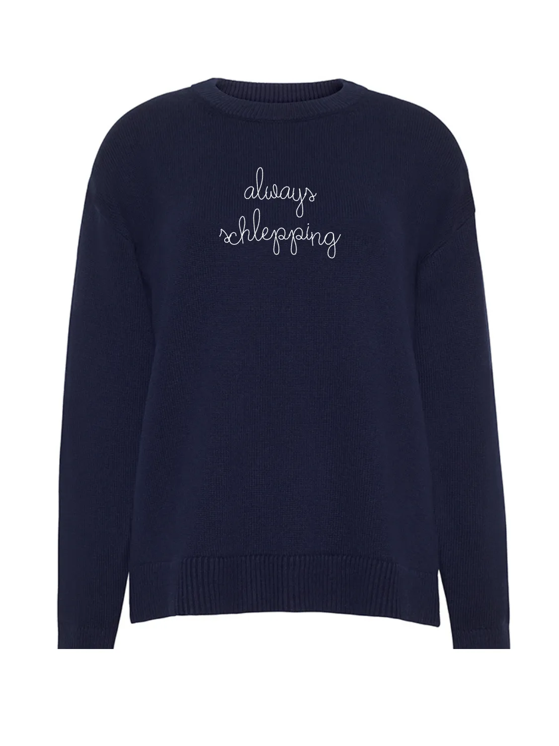 "always schlepping" Maxine Sweater sold by Lingua Franca NYC product image thumbnail 3