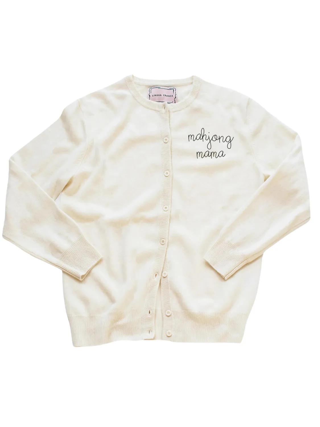 "mahjong mama" Cardigan sold by Lingua Franca NYC product image thumbnail 4