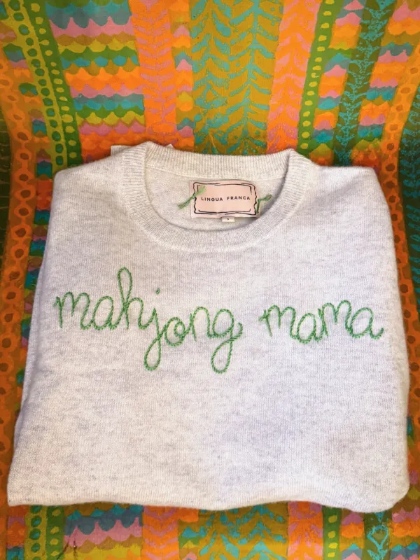 "mahjong mama" Women's Crewneck sold by Lingua Franca NYC
