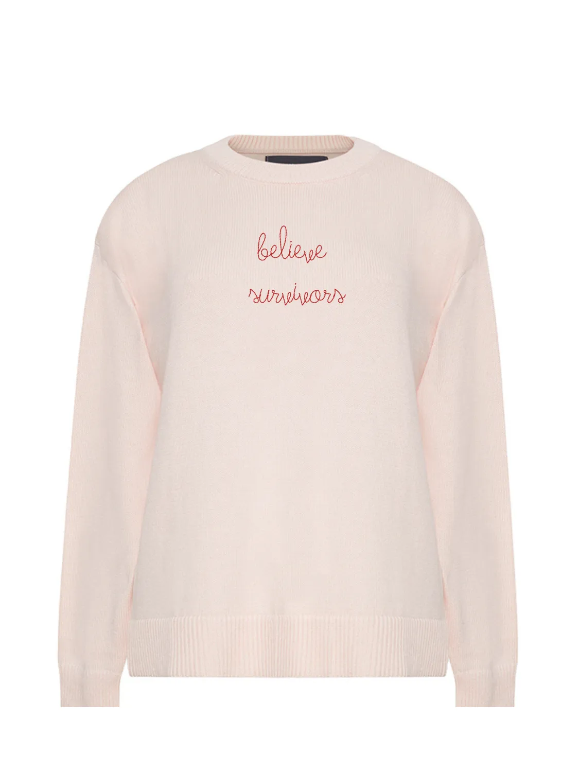 "believe survivors" Maxine Sweater sold by Lingua Franca NYC product image thumbnail 4