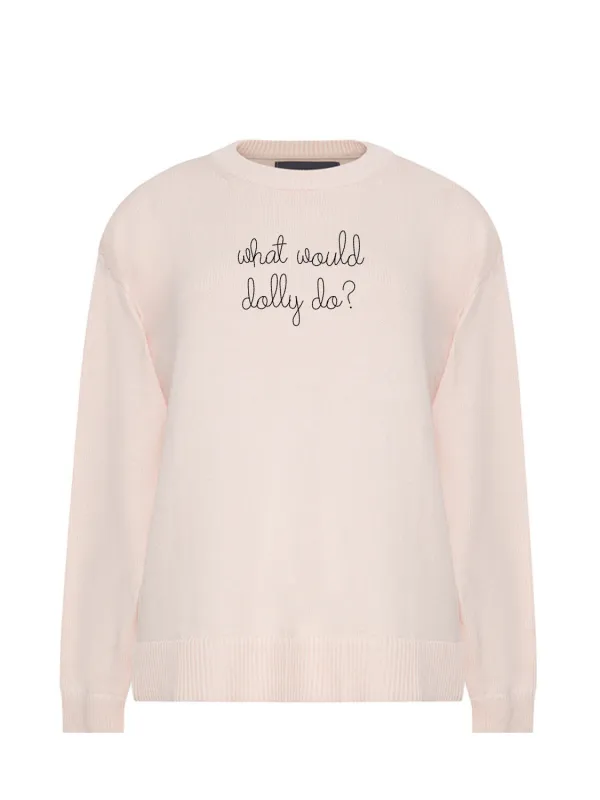 "what would dolly do?" Maxine Sweater sold by Lingua Franca NYC