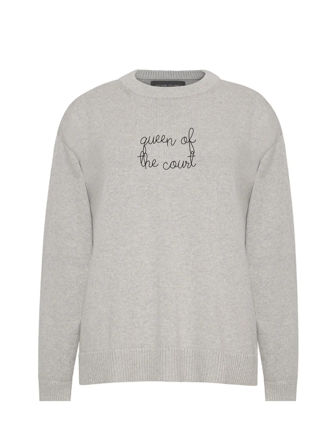 "queen of the court" Maxine Sweater sold by Lingua Franca NYC product image thumbnail 3