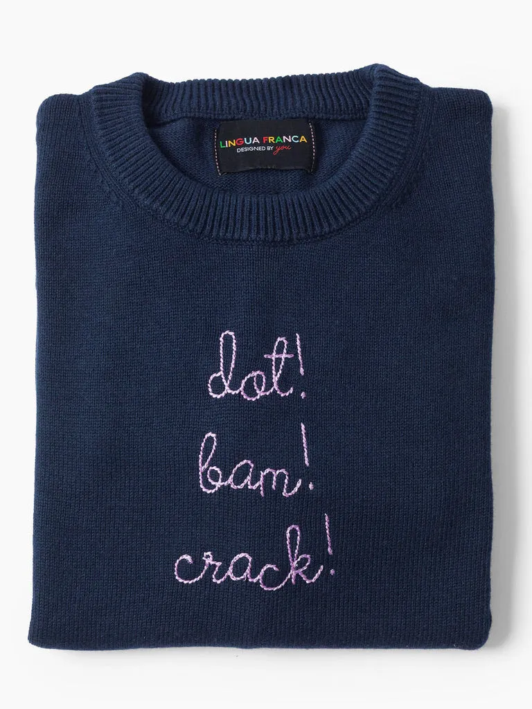 "dot! bam! crack!" Maxine Sweater sold by Lingua Franca NYC product image thumbnail 4