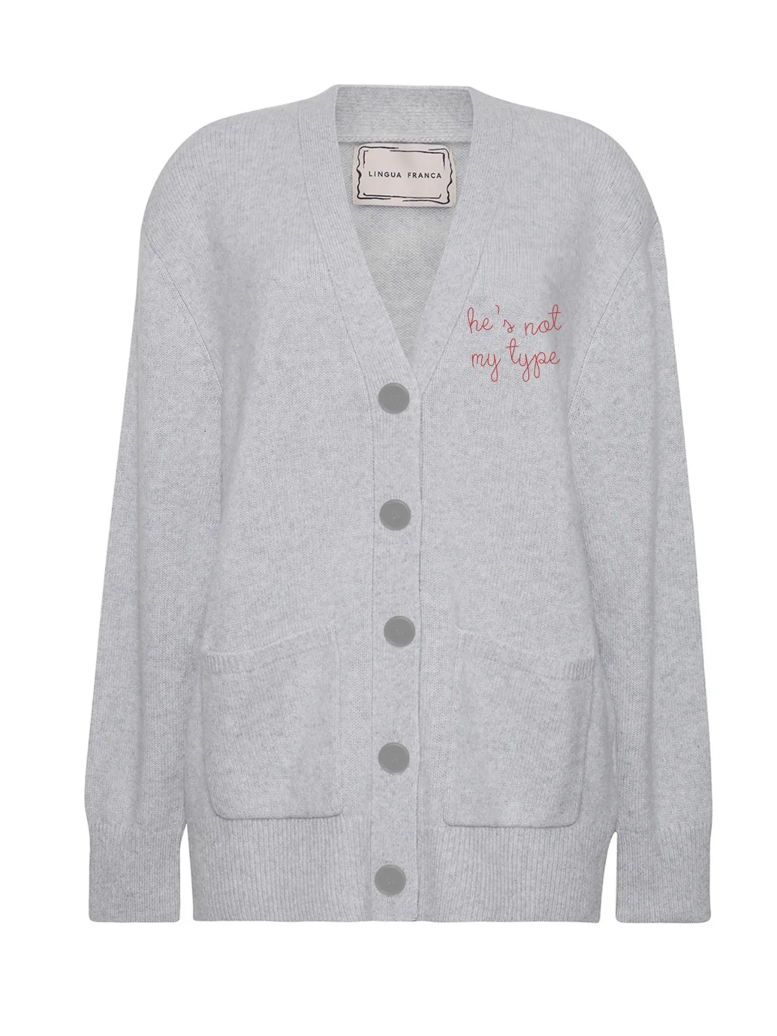 "not my type" Cluny Cardigan sold by Lingua Franca NYC product image thumbnail 4