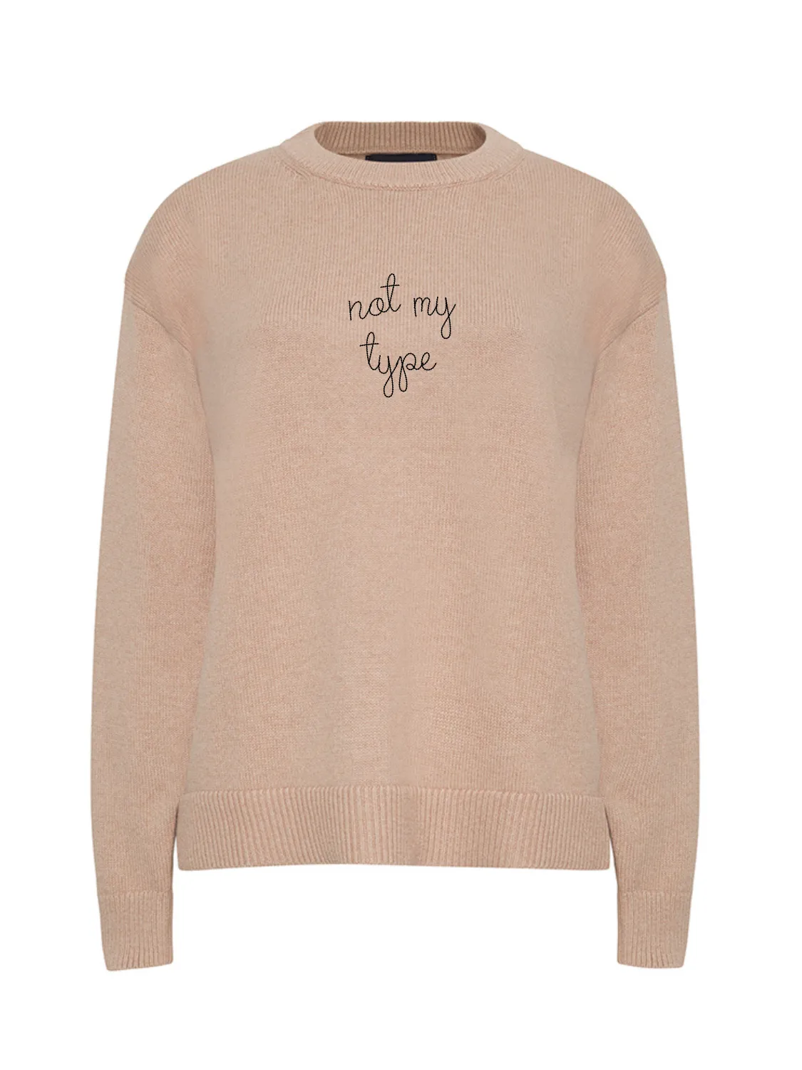 "not my type" Maxine Sweater sold by Lingua Franca NYC product image thumbnail 4
