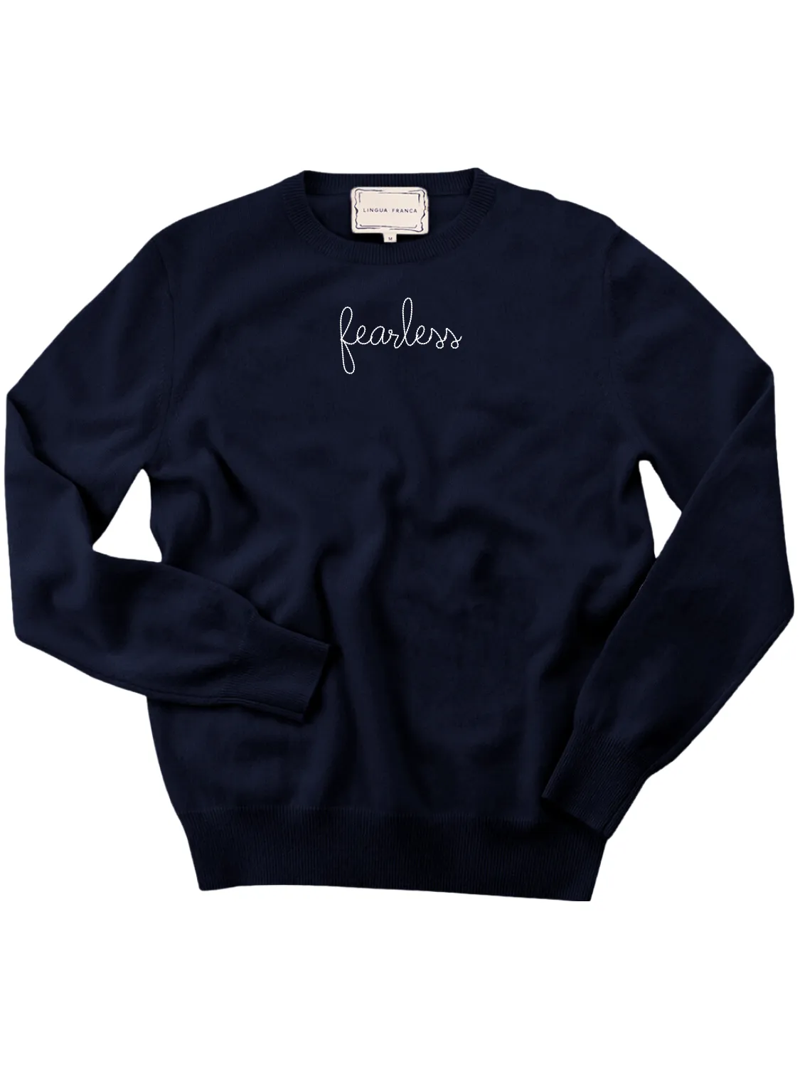 "fearless" Women's Crewneck sold by Lingua Franca NYC product image thumbnail 4