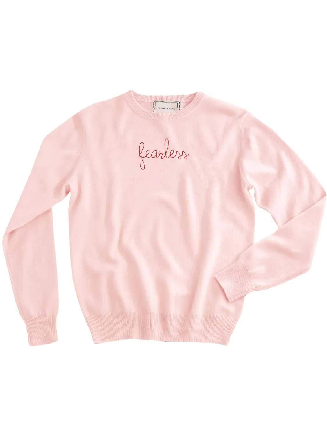 "fearless" Women's Crewneck sold by Lingua Franca NYC product image thumbnail 3