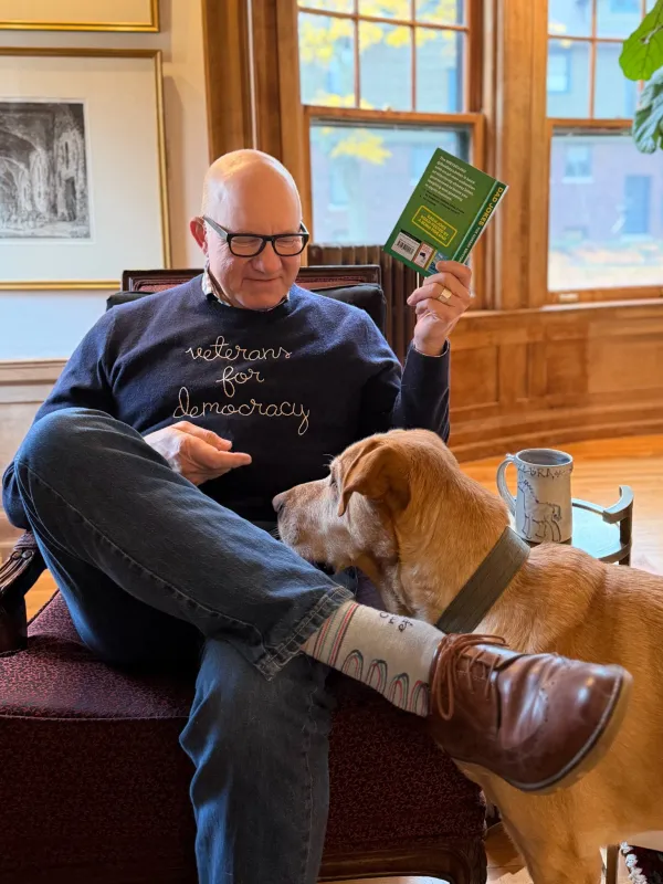 "veterans for democracy" Men's Crewneck sold by Lingua Franca NYC