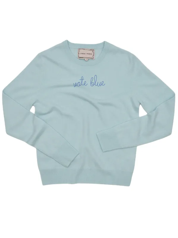 "vote blue" Women's Crewneck sold by Lingua Franca NYC