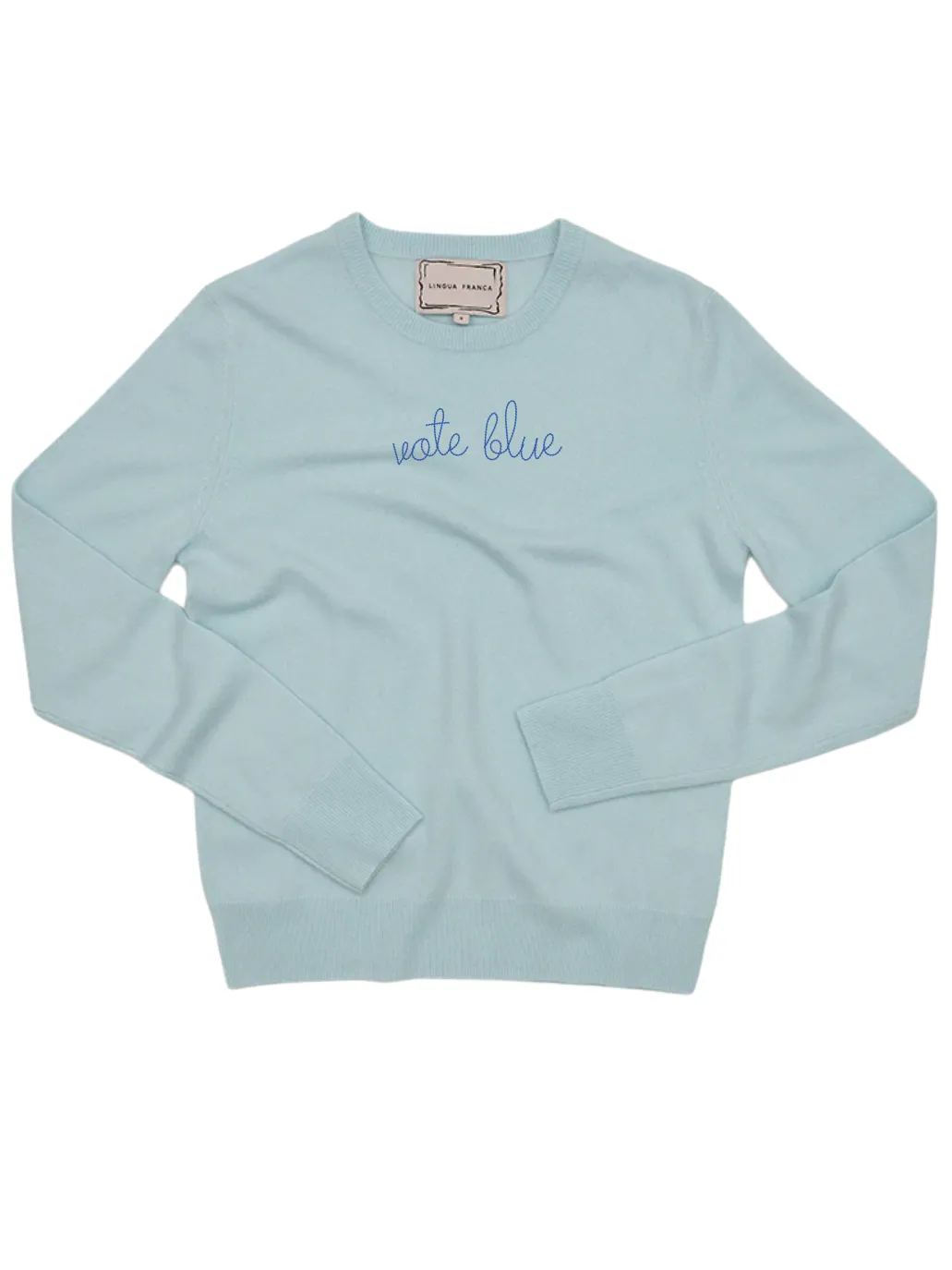 "vote blue" Women's Crewneck sold by Lingua Franca NYC