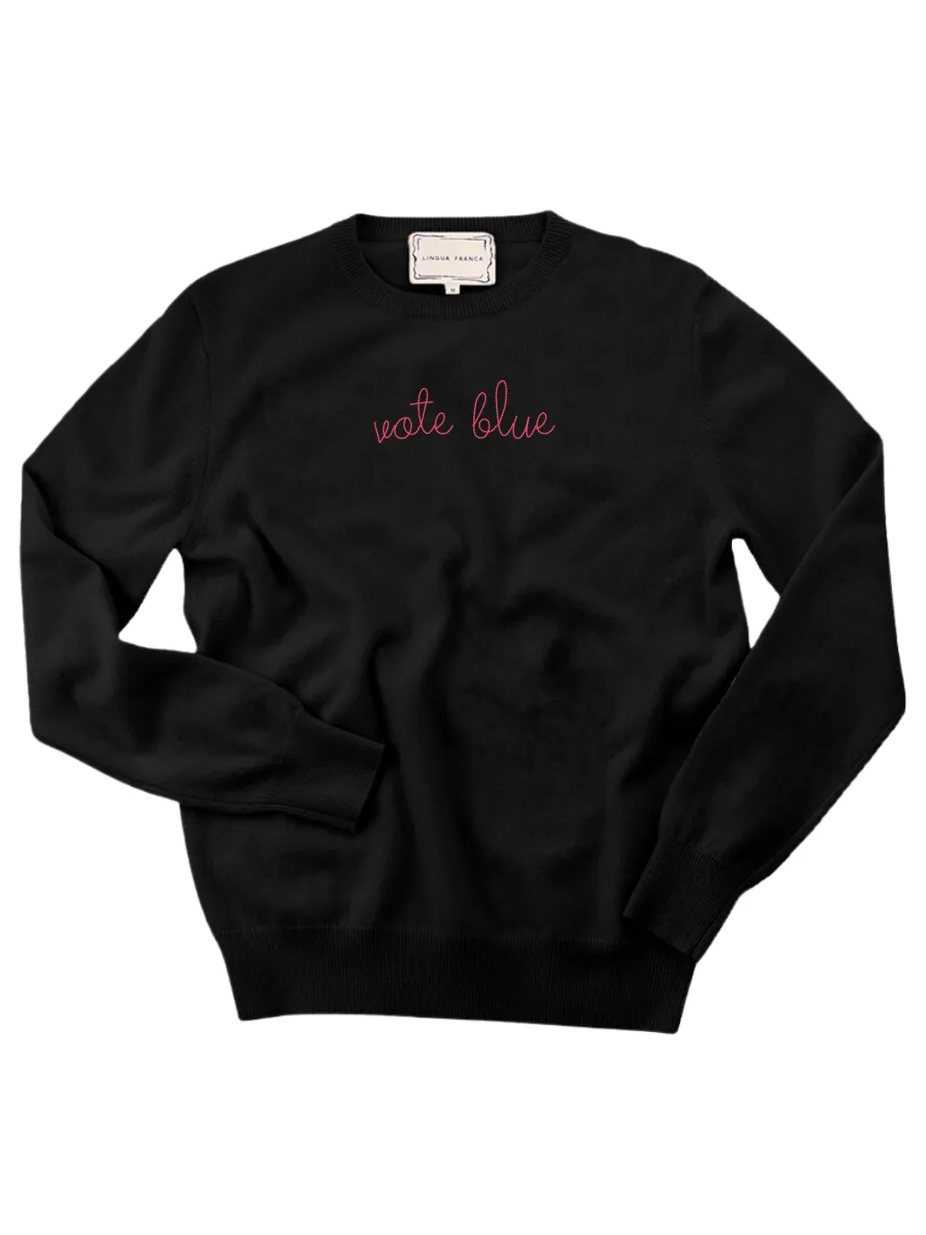 "vote blue" Women's Crewneck sold by Lingua Franca NYC product image thumbnail 3