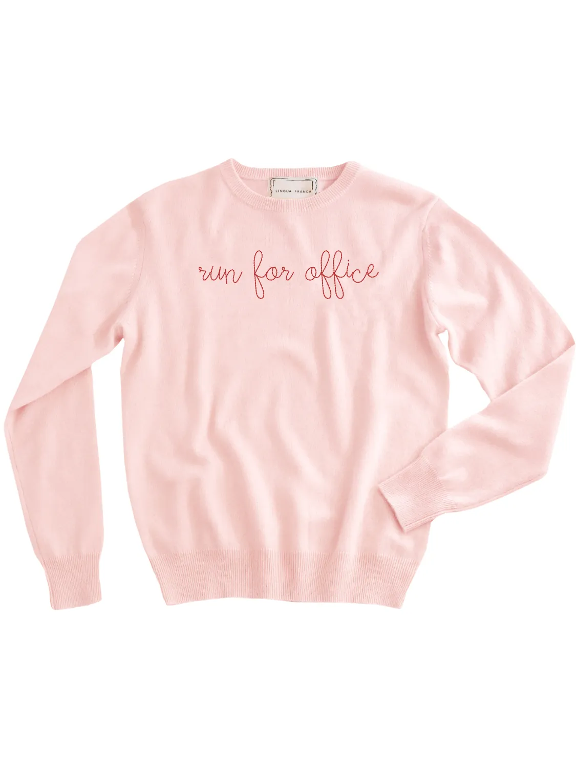 "run for office" Women's Crewneck sold by Lingua Franca NYC product image thumbnail 5