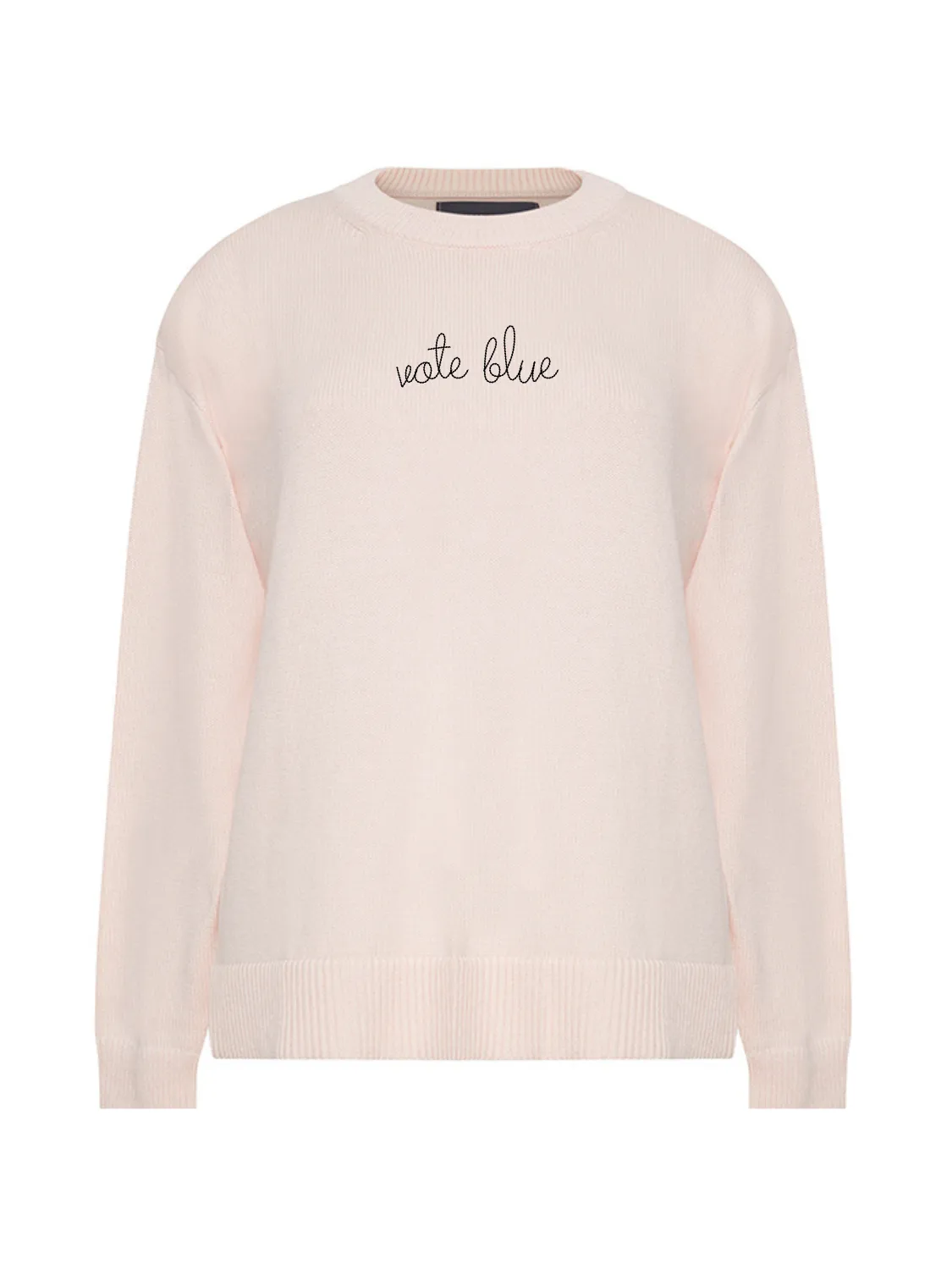 "vote blue" Maxine Sweater sold by Lingua Franca NYC product image thumbnail 3