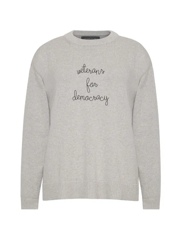 "veterans for democracy"  Maxine Sweater sold by Lingua Franca NYC