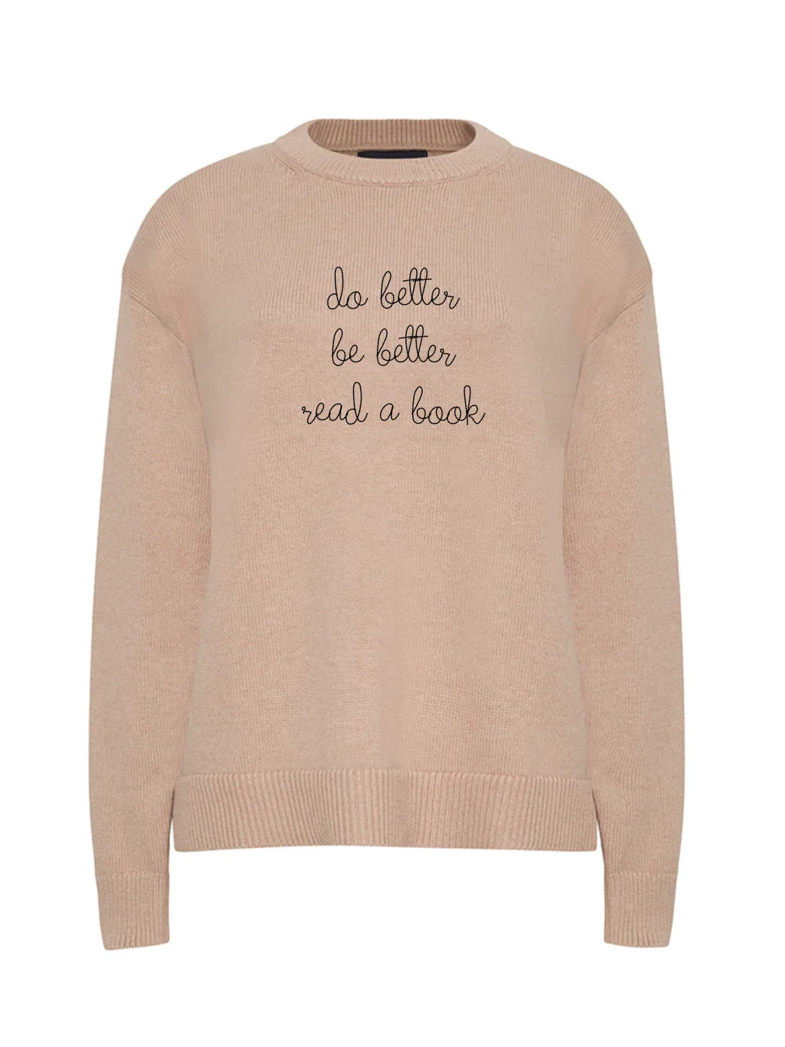 "do better be better read a book" Maxine Sweater sold by Lingua Franca NYC product image thumbnail 4