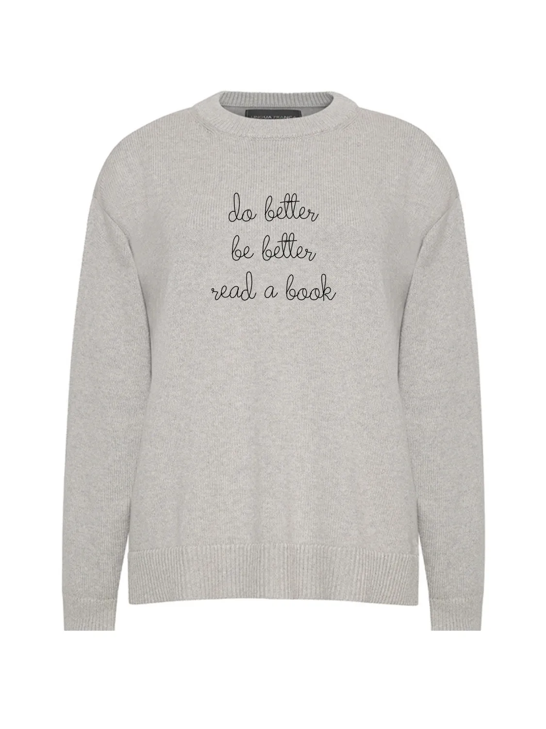 "do better be better read a book" Maxine Sweater sold by Lingua Franca NYC product image thumbnail 2