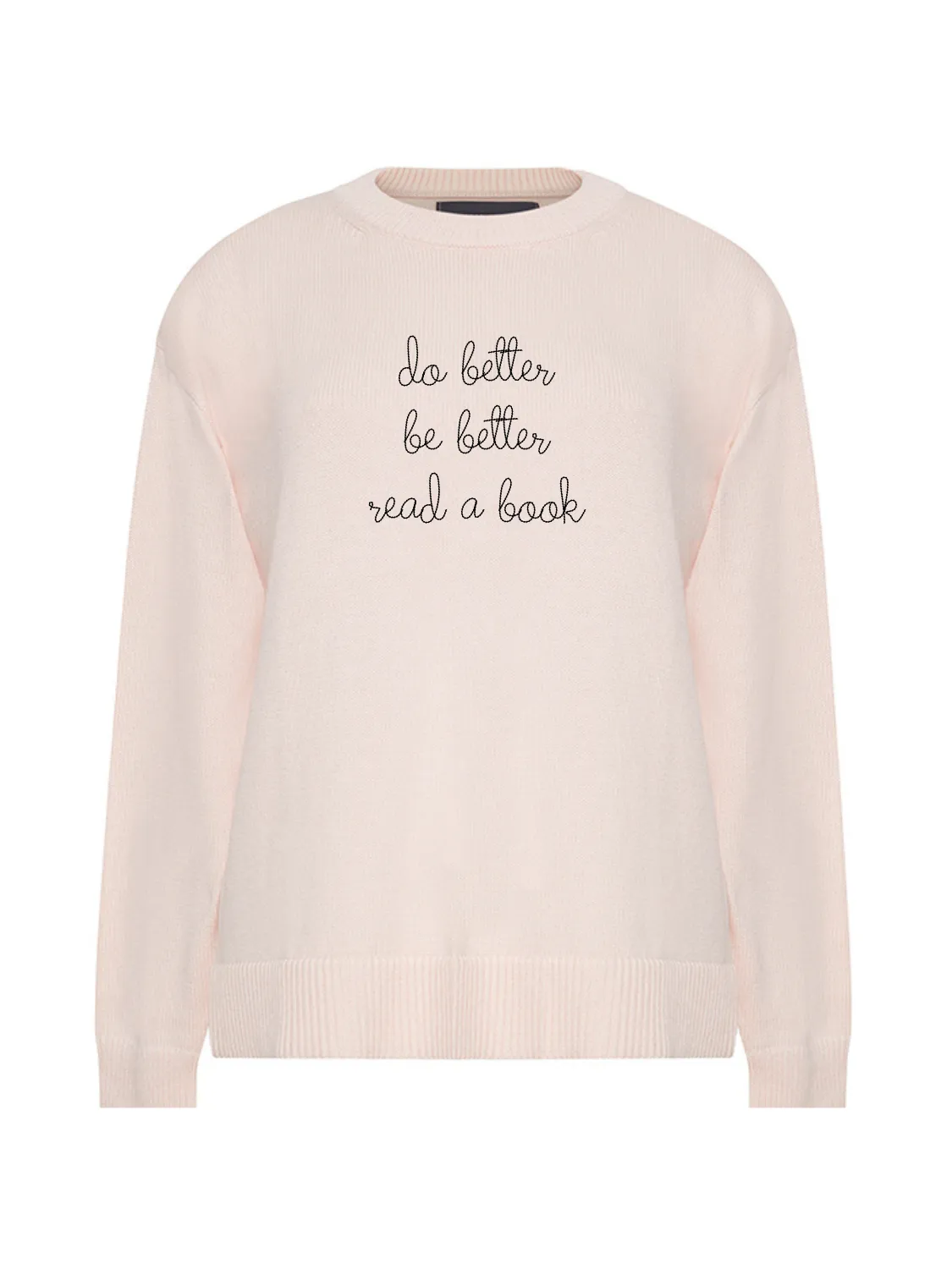"do better be better read a book" Maxine Sweater sold by Lingua Franca NYC product image thumbnail 3