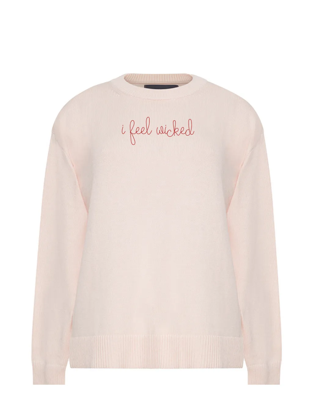 "i feel wicked" Maxine Sweater sold by Lingua Franca NYC product image thumbnail 2