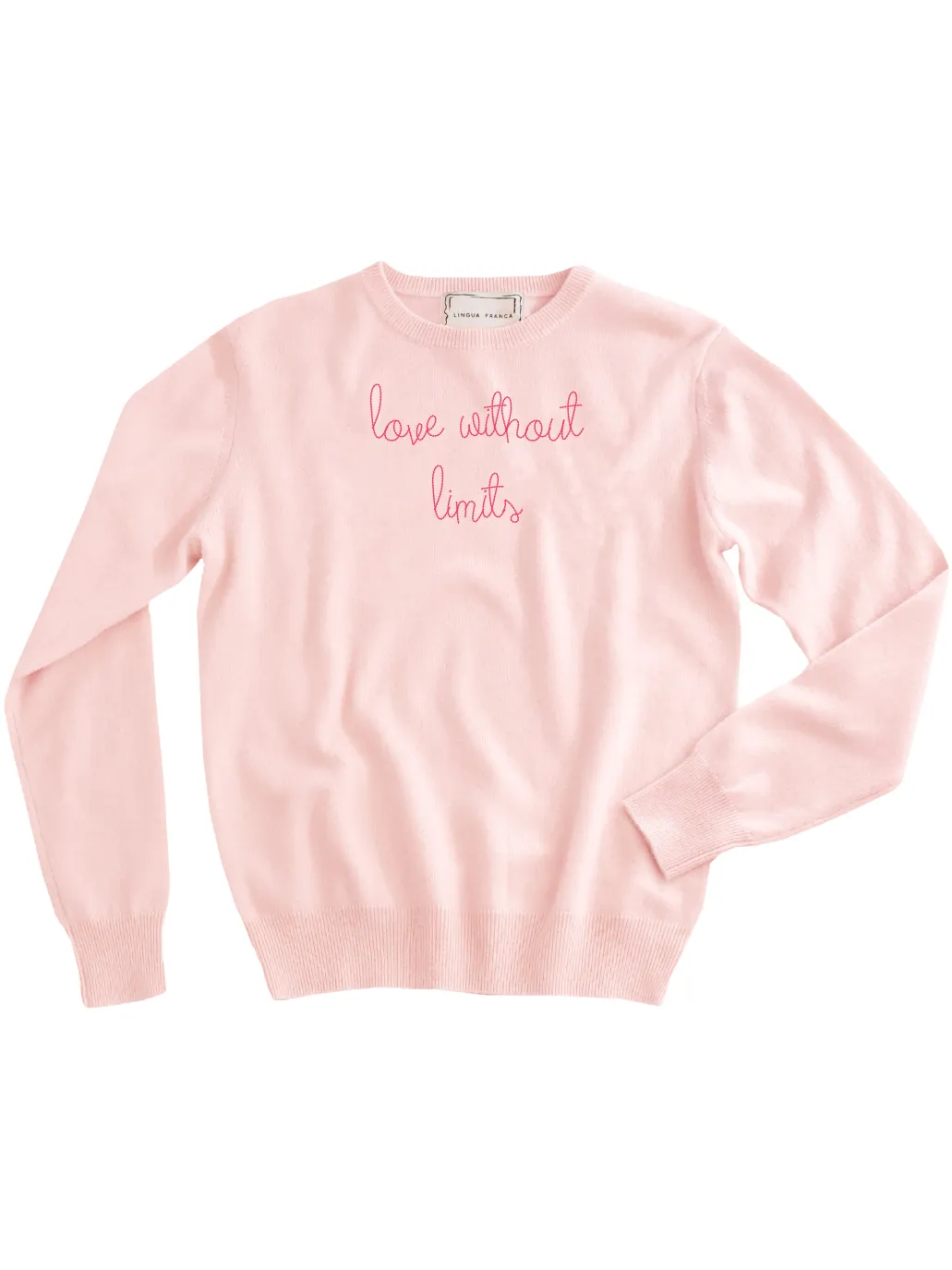 "love without limits" Women's Crewneck sold by Lingua Franca NYC