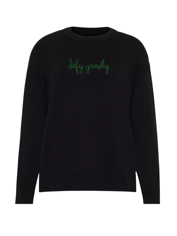 "defy gravity" Maxine Sweater sold by Lingua Franca NYC
