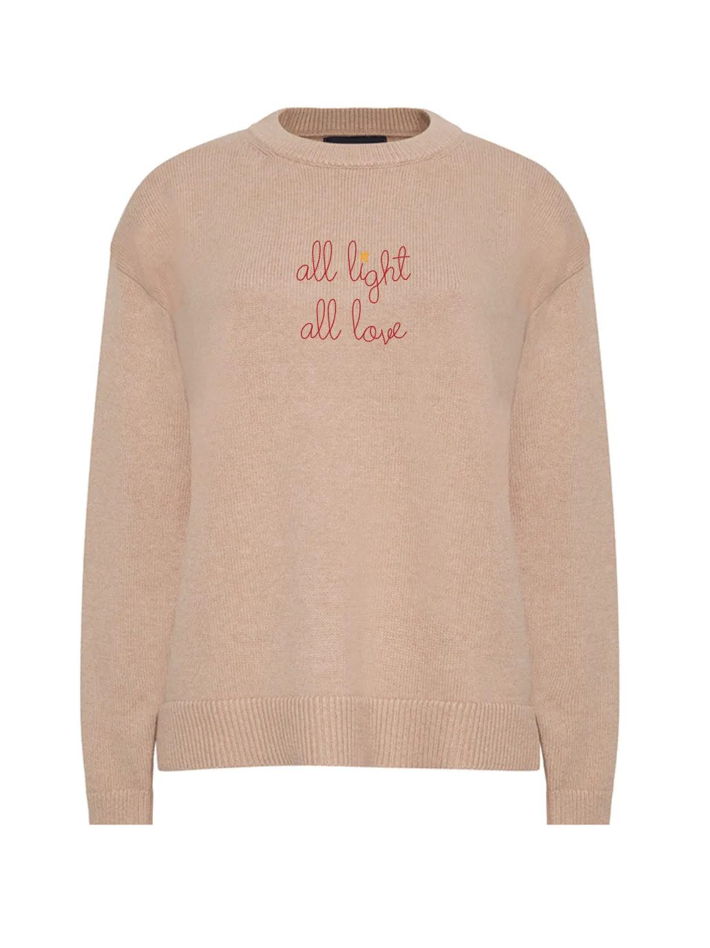 "all light all love" Maxine Sweater sold by Lingua Franca NYC product image thumbnail 4