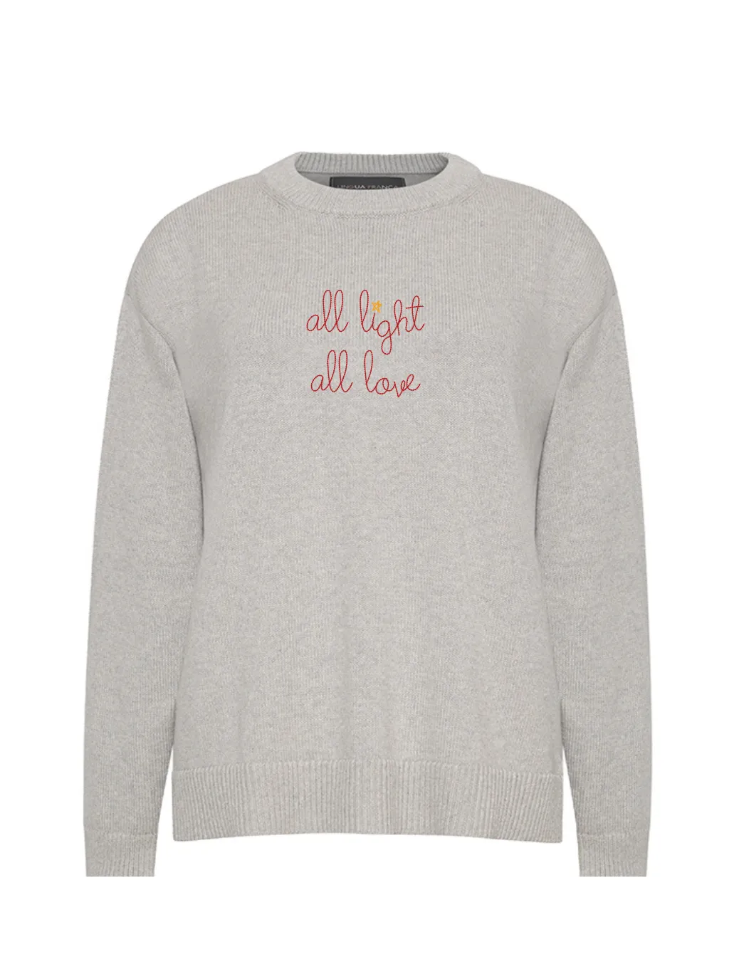"all light all love" Maxine Sweater sold by Lingua Franca NYC product image thumbnail 2