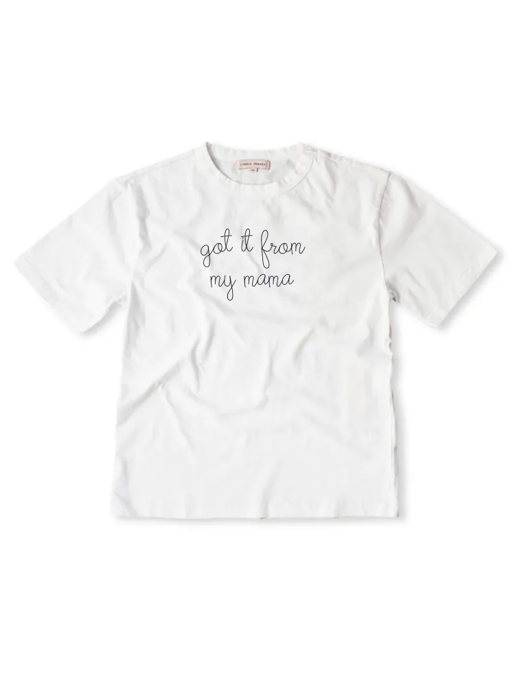 "got it from my mama" T-Shirt sold by Lingua Franca NYC product image thumbnail 2