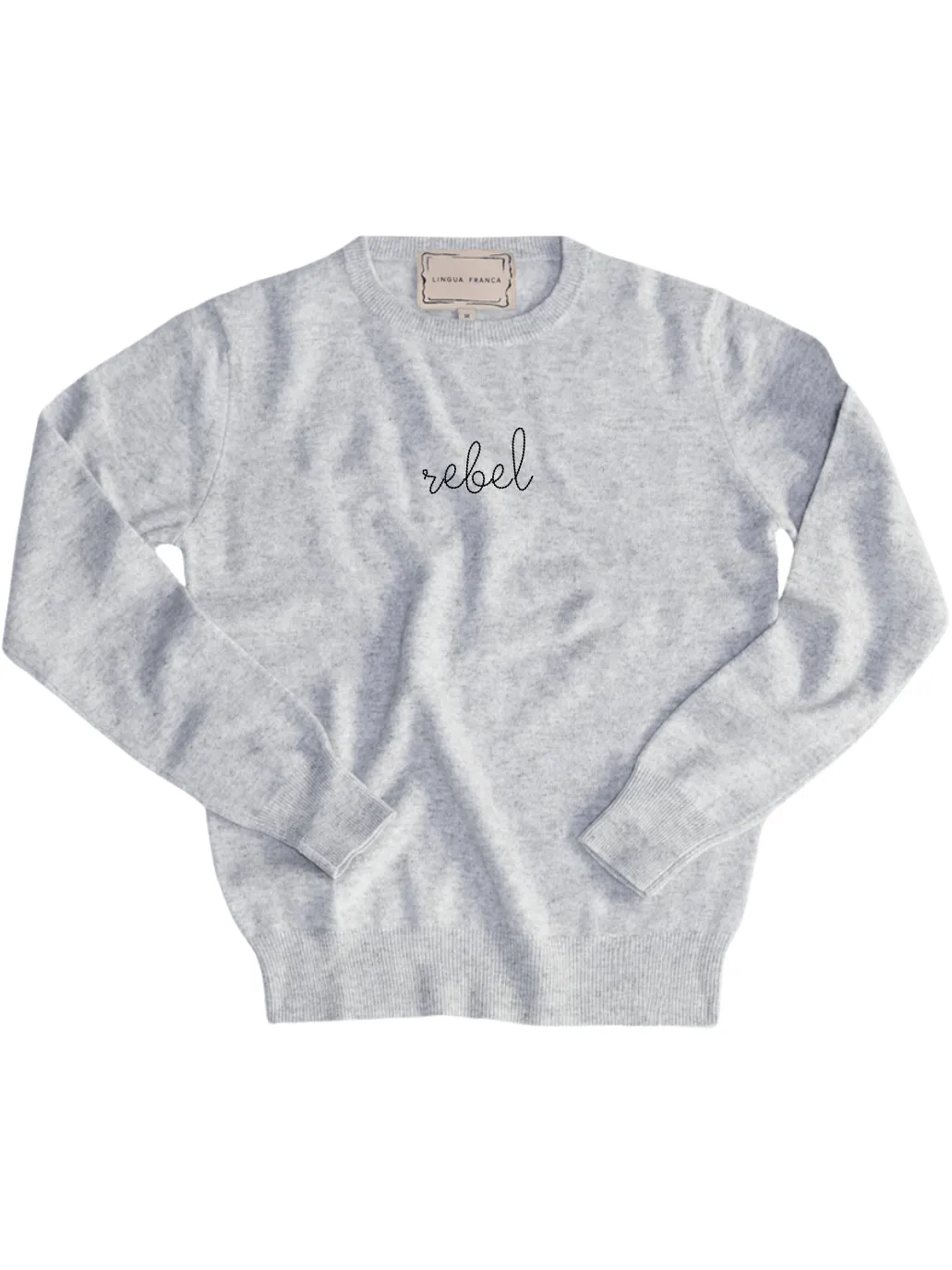 "rebel" Women's Crewneck sold by Lingua Franca NYC product image thumbnail 5