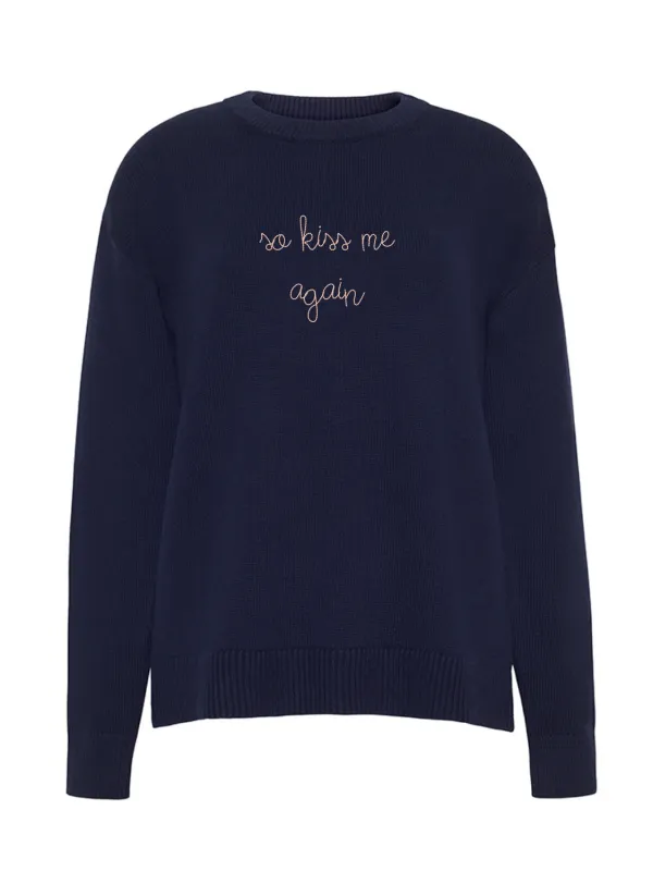 "so kiss me again"  Maxine Sweater sold by Lingua Franca NYC