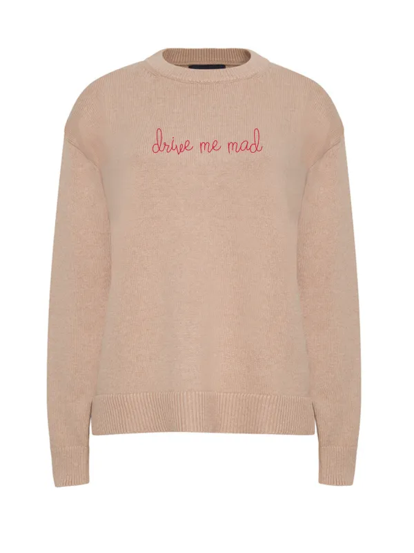 "drive me mad"  Maxine Sweater sold by Lingua Franca NYC