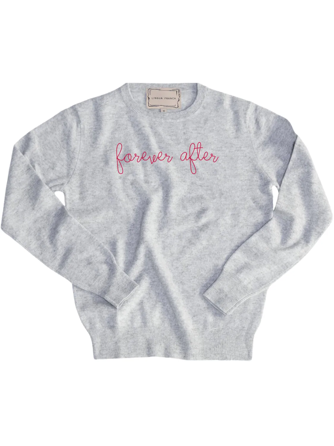 "forever after" Women's Crewneck sold by Lingua Franca NYC product image thumbnail 5