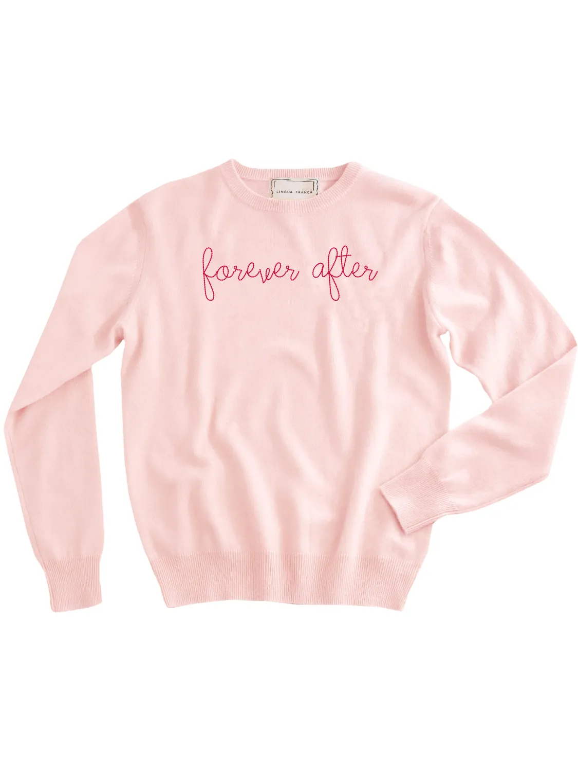 "forever after" Women's Crewneck sold by Lingua Franca NYC product image thumbnail 3
