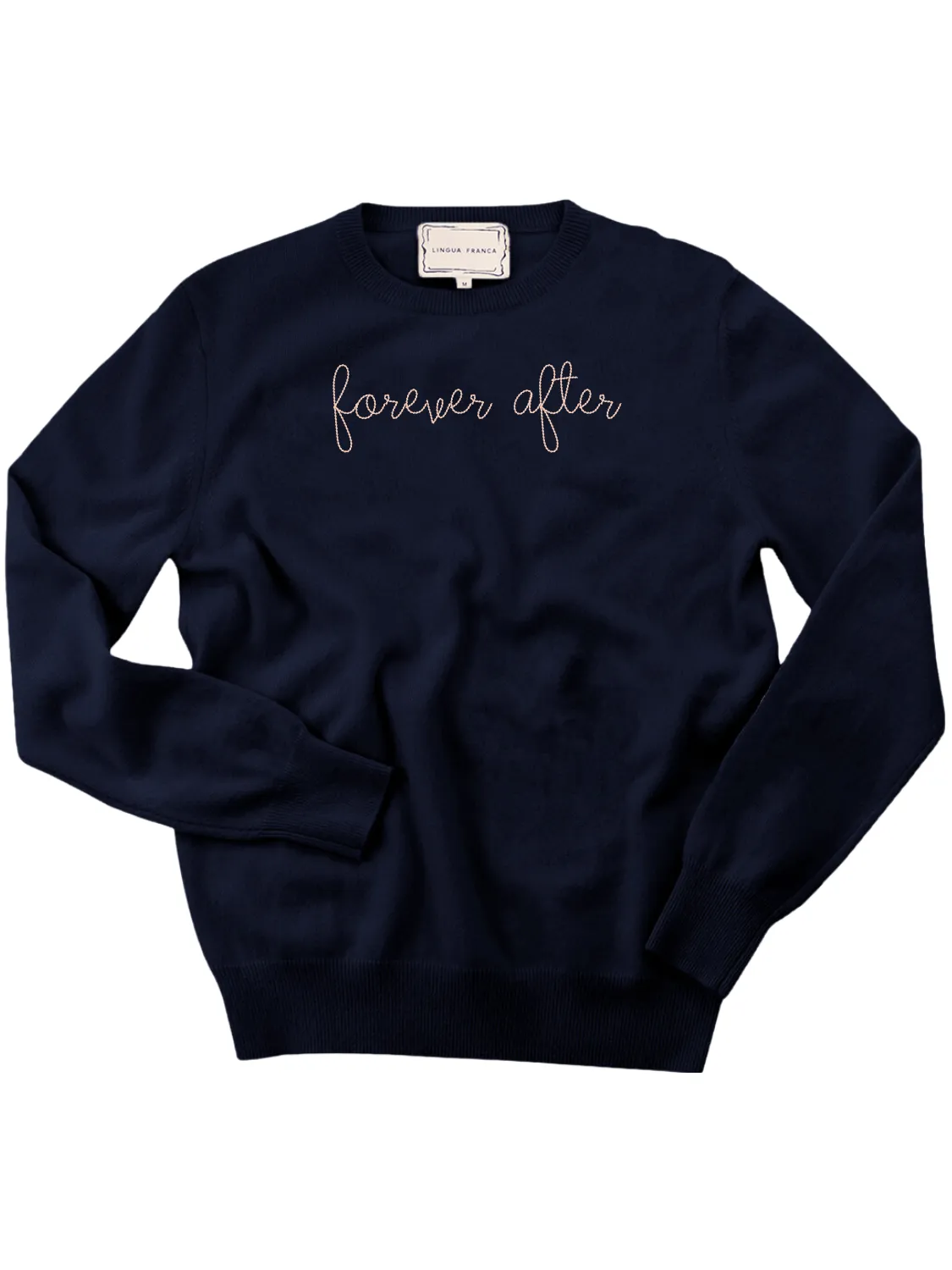"forever after" Women's Crewneck sold by Lingua Franca NYC product image thumbnail 4