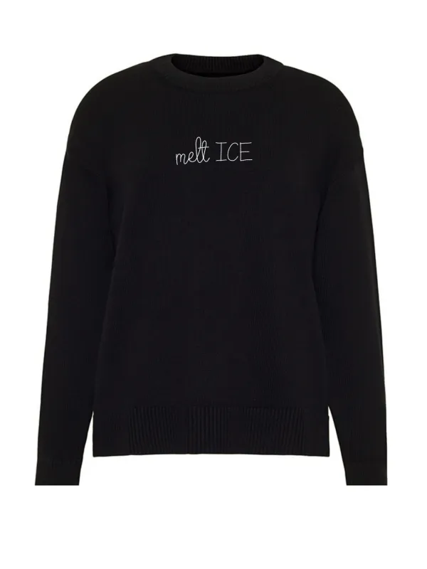 "melt ICE"  Maxine Sweater made by Lingua Franca NYC