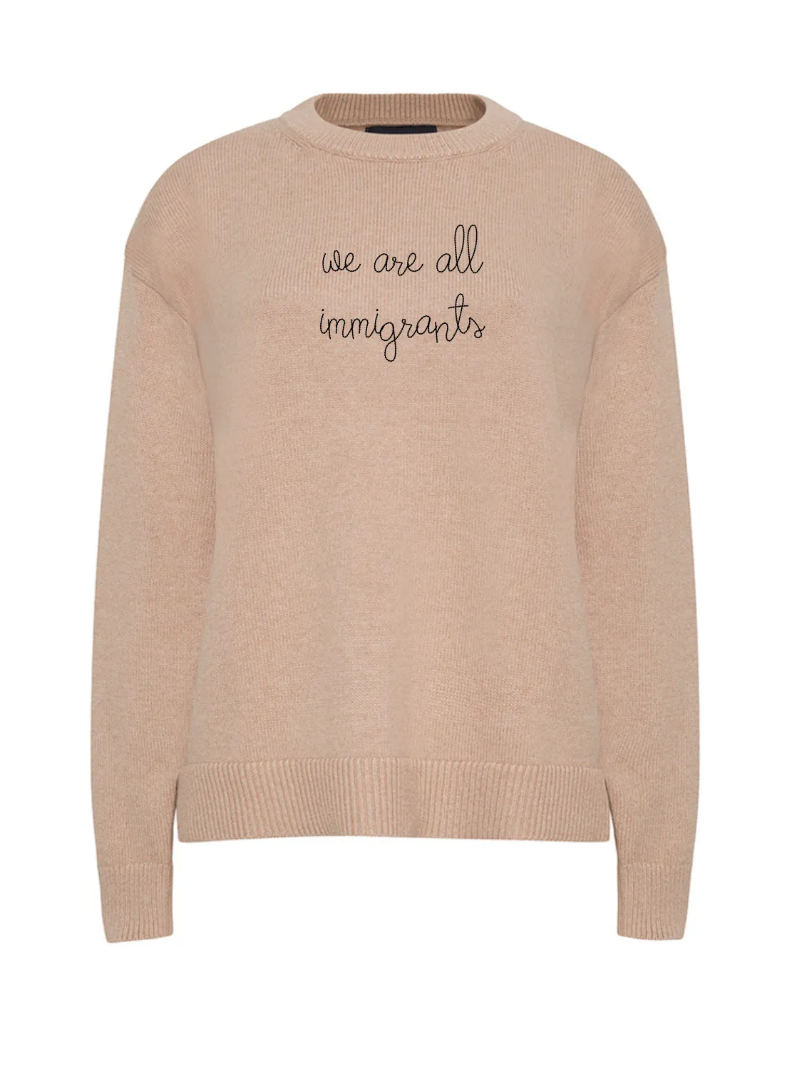 "we are all immigrants" Maxine Sweater sold by Lingua Franca NYC product image thumbnail 3