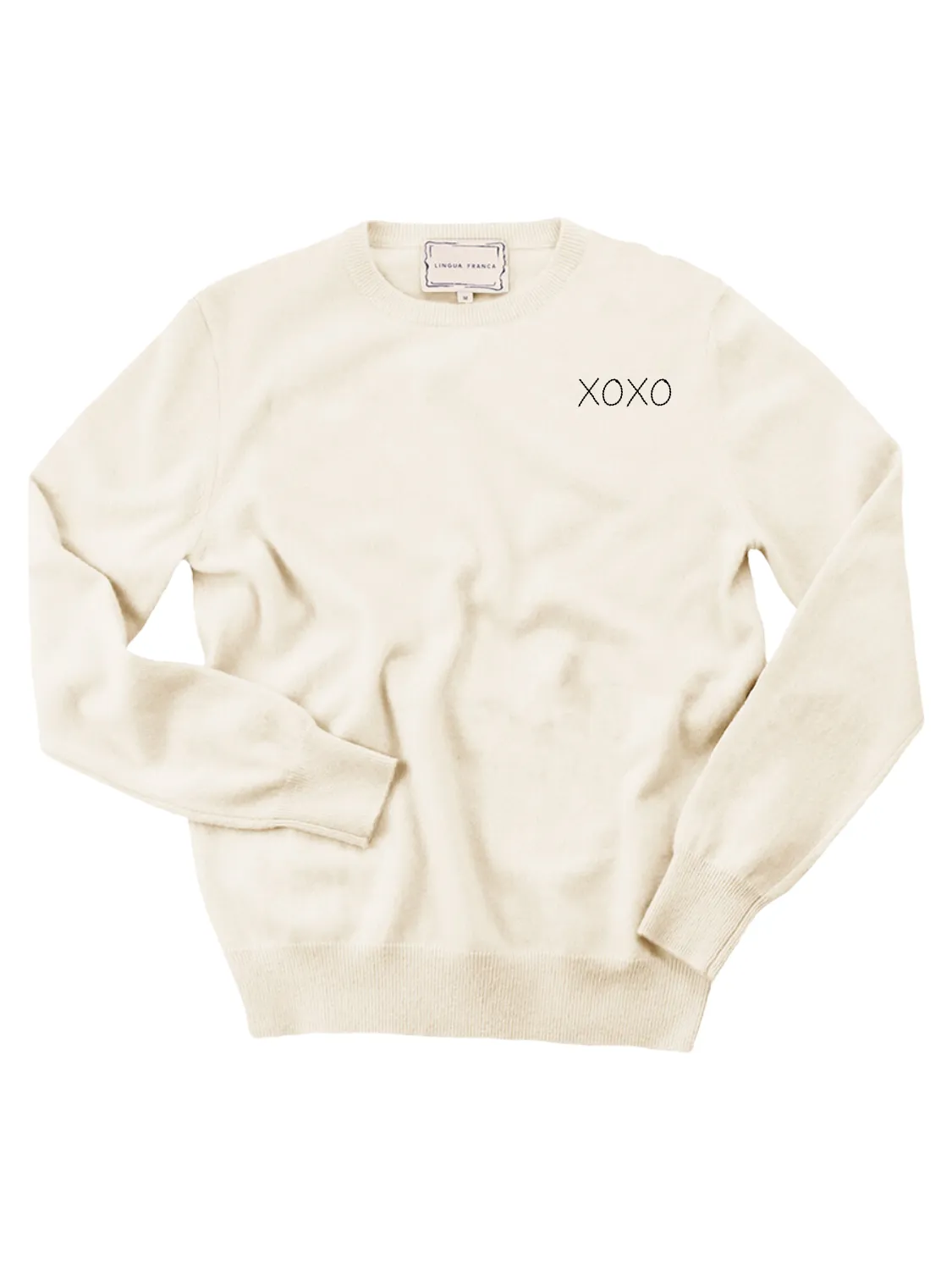 "xoxo" Women's Crewneck sold by Lingua Franca NYC product image thumbnail 3