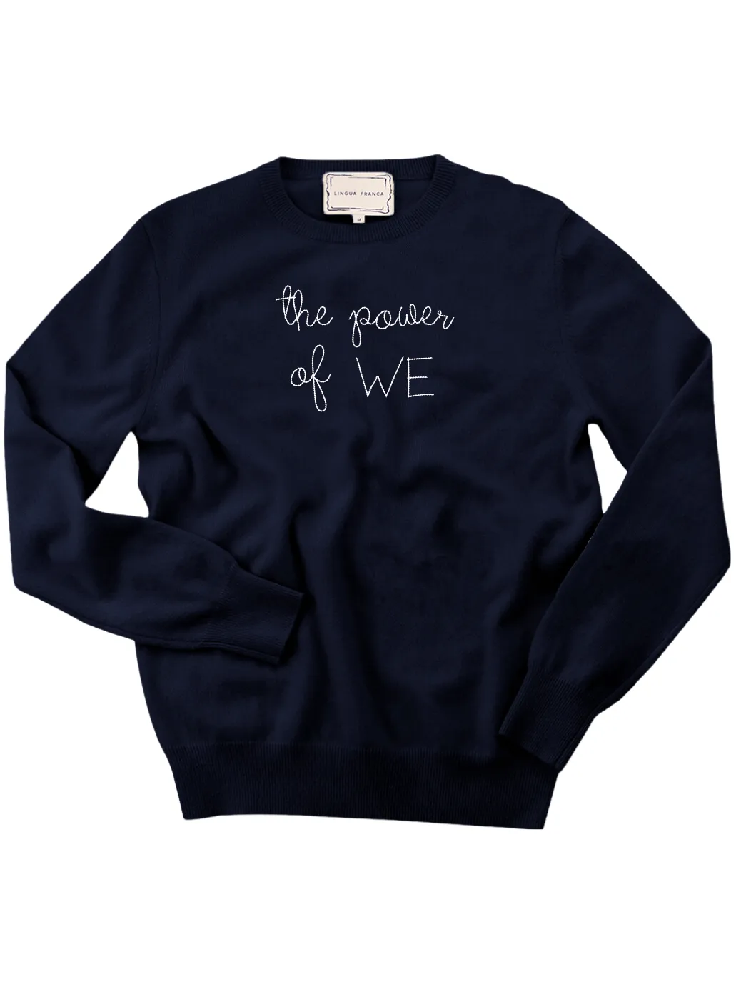"the power of we" Women's Crewneck sold by Lingua Franca NYC product image thumbnail 2