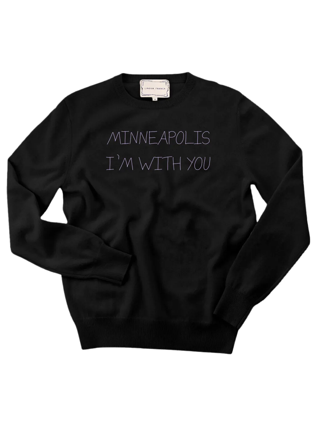 "minneapolis i'm with you" Women's Crewneck sold by Lingua Franca NYC product image thumbnail 3