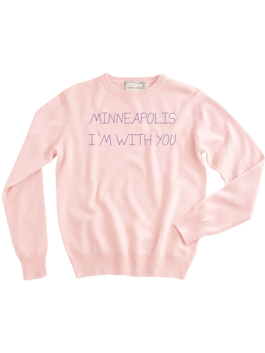 "minneapolis i'm with you" Women's Crewneck sold by Lingua Franca NYC product image thumbnail 4