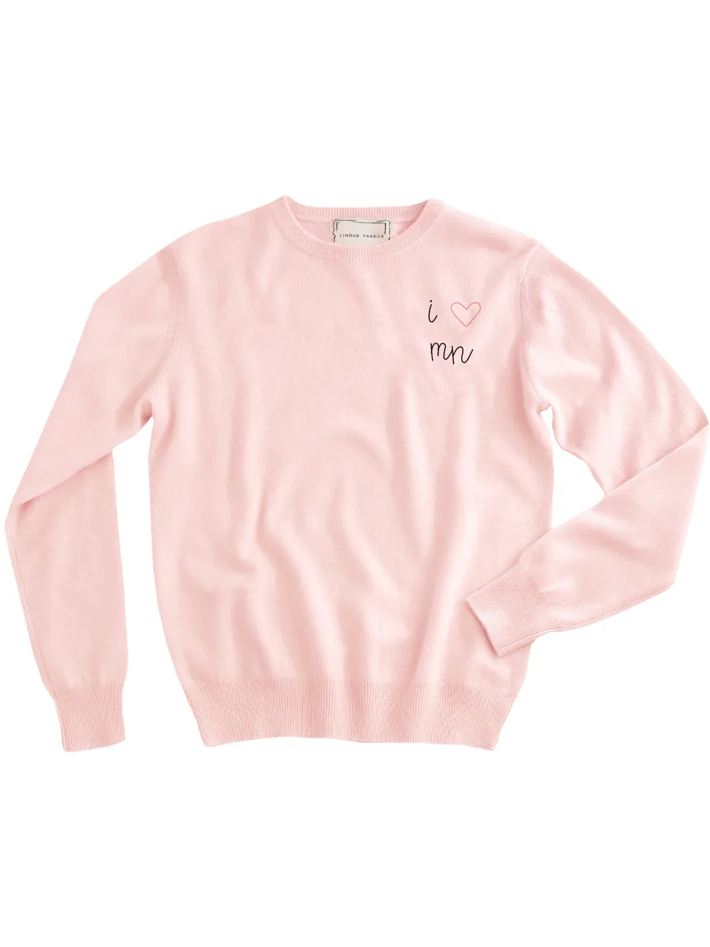 "i heart mn" Women's Crewneck sold by Lingua Franca NYC product image thumbnail 2