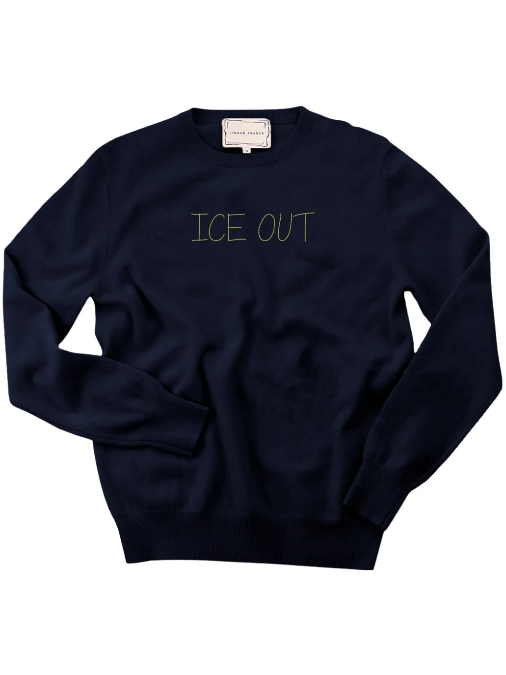"ice out" Women's Crewneck sold by Lingua Franca NYC product image thumbnail 4