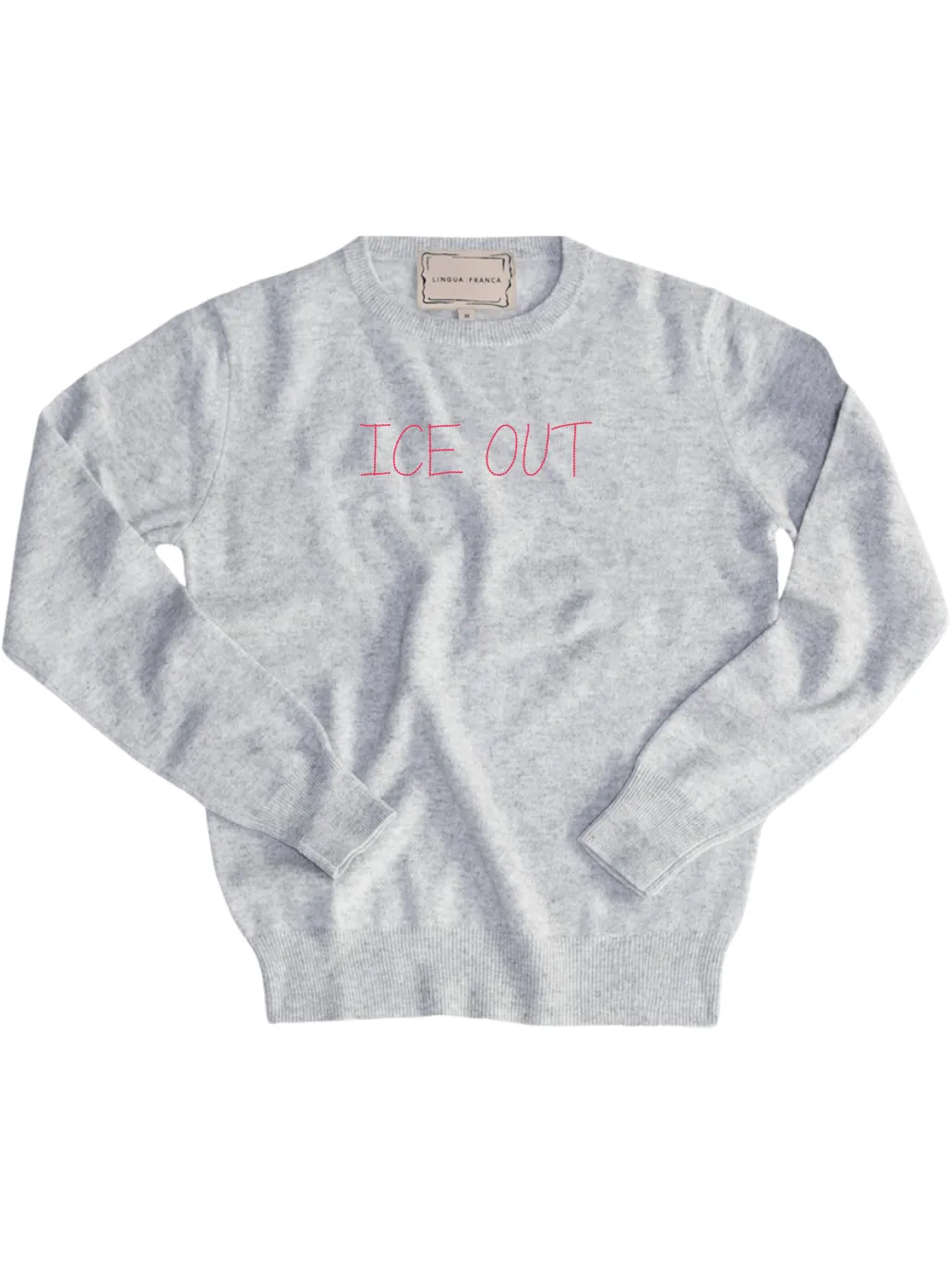 "ice out" Women's Crewneck sold by Lingua Franca NYC product image thumbnail 5
