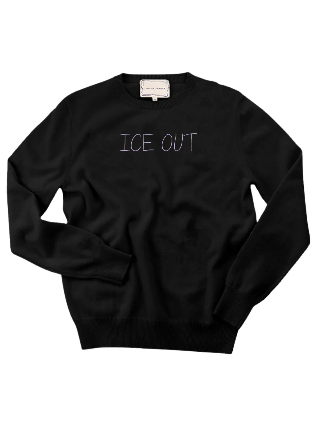 "ice out" Women's Crewneck sold by Lingua Franca NYC product image thumbnail 2