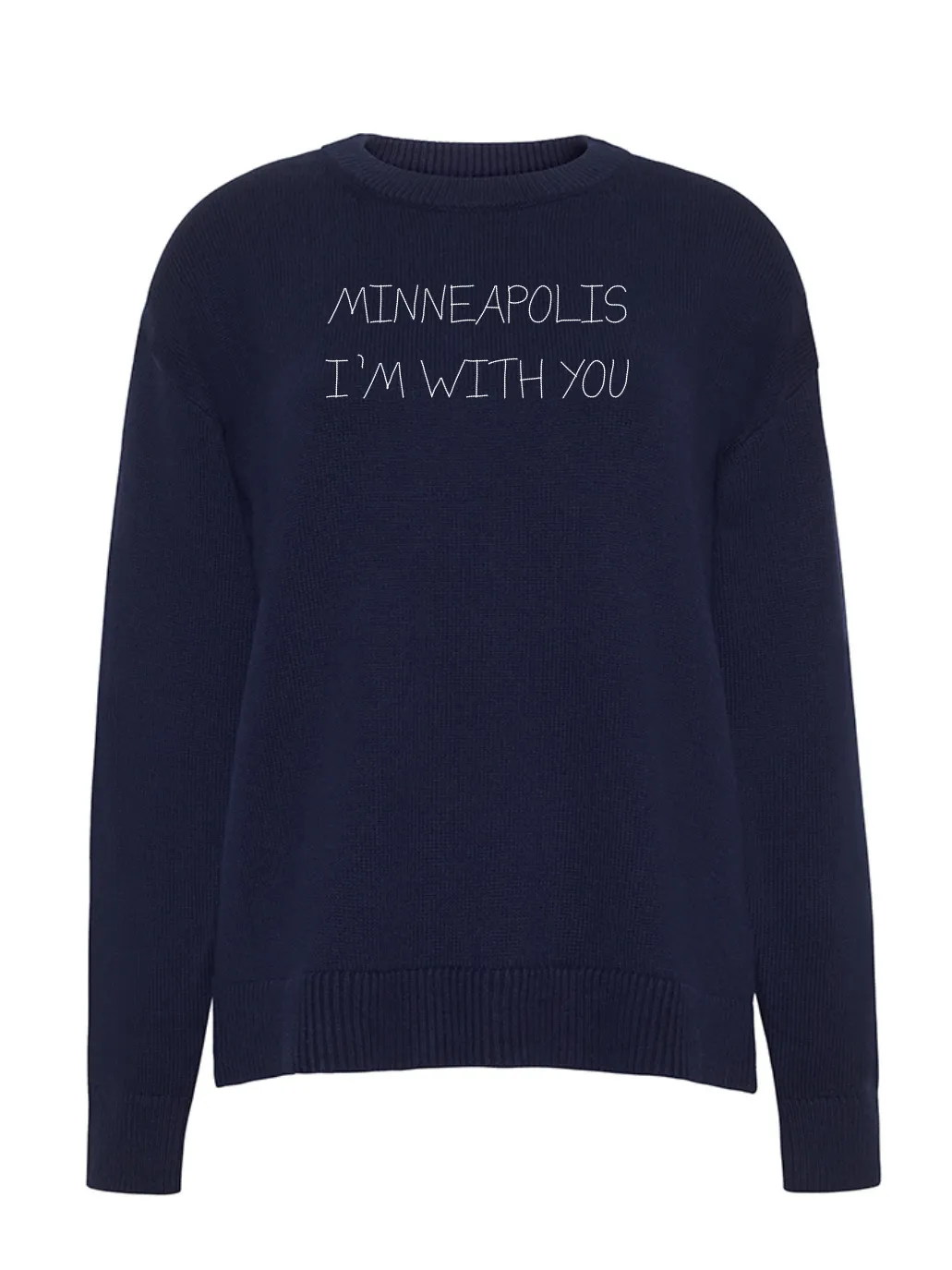 "minneapolis i'm with you" Maxine Sweater sold by Lingua Franca NYC