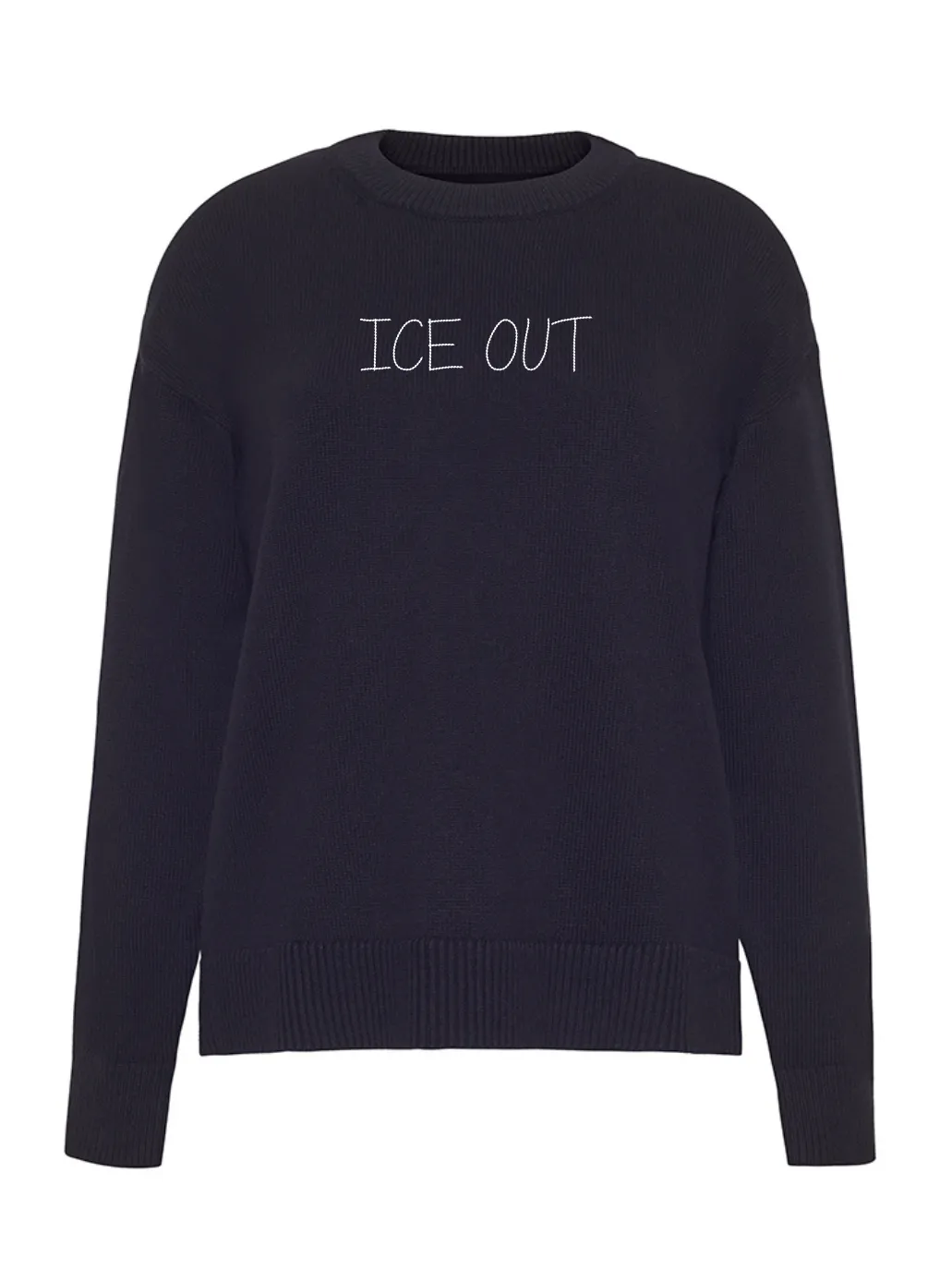 "ice out" Maxine Sweater sold by Lingua Franca NYC