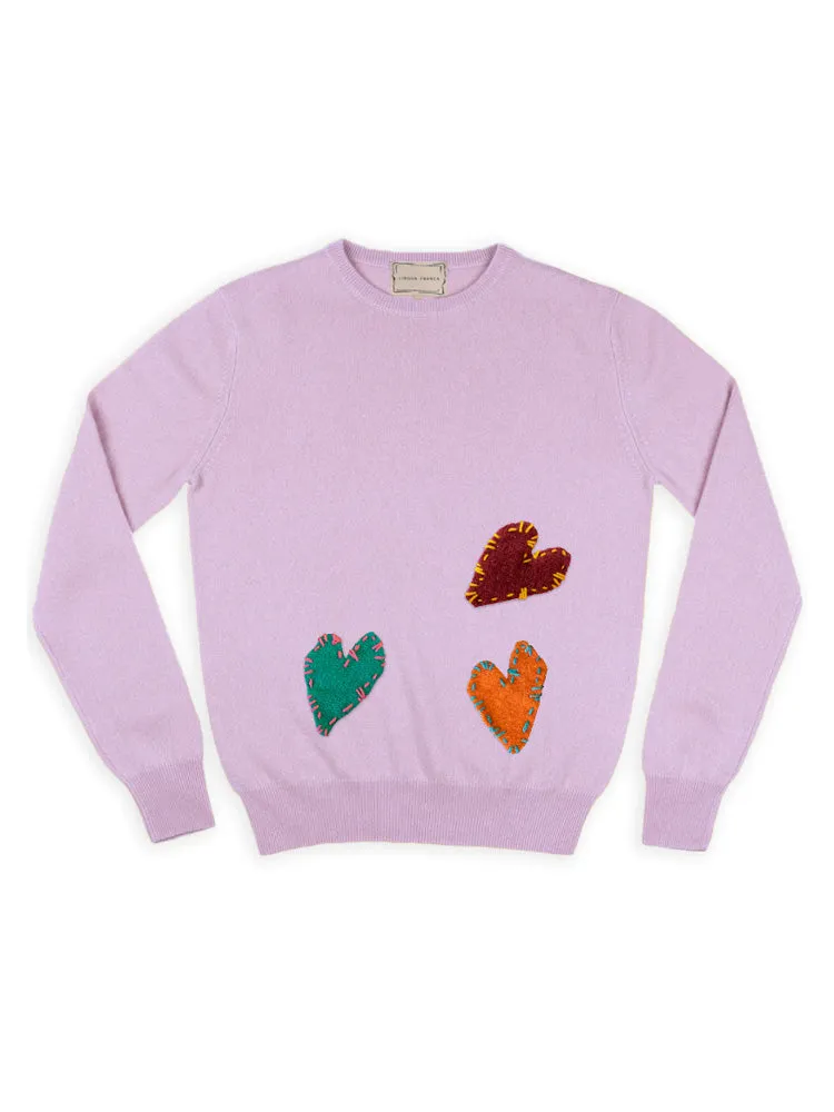 Felt Heart Crewneck sold by Lingua Franca NYC product image thumbnail 3