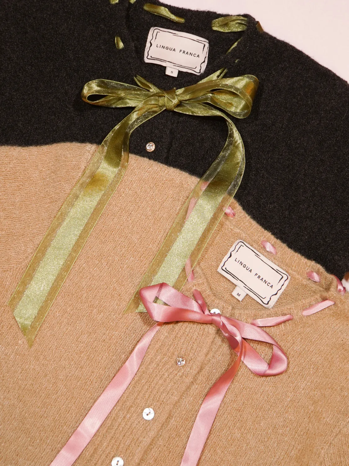 Custom Initial Amalie Cardigan sold by Lingua Franca NYC product image thumbnail 5