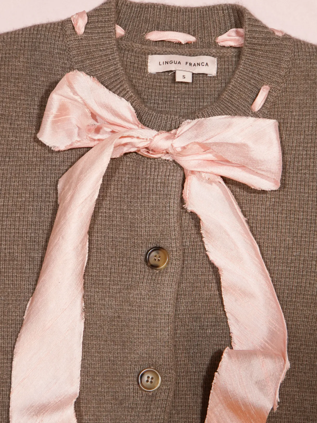 Custom Initial Alma Cardigan sold by Lingua Franca NYC product image thumbnail 5