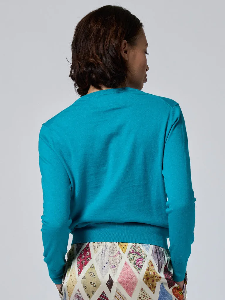 Custom Women's Cotton Silk Crewneck Sweater sold by Lingua Franca NYC product image thumbnail 5